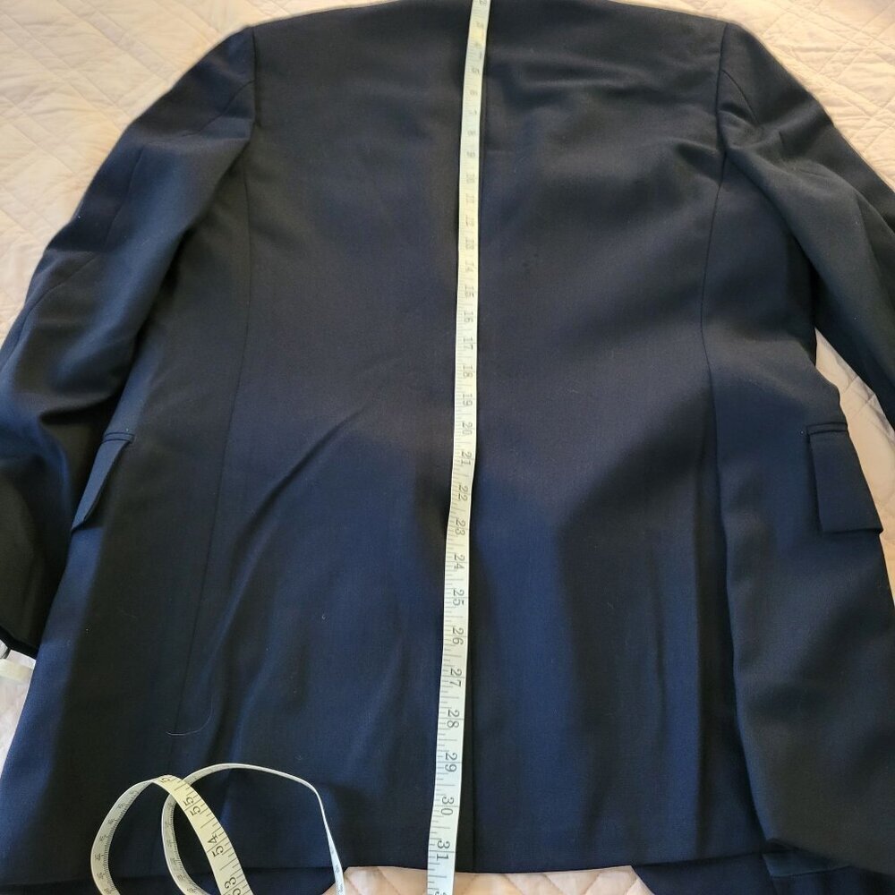 Vintage John Wanamaker Blue Wool 2pc Suit - 38R - Picture 10 of 13